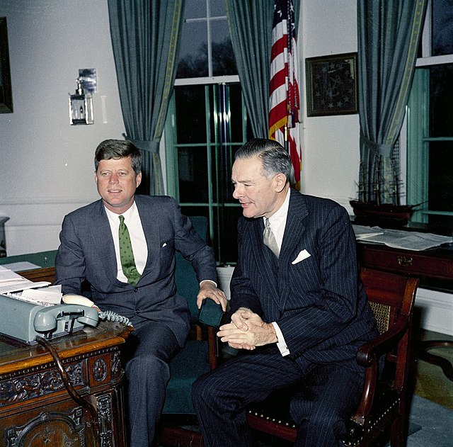 President John F. Kennedy and Henry Cabot Lodge