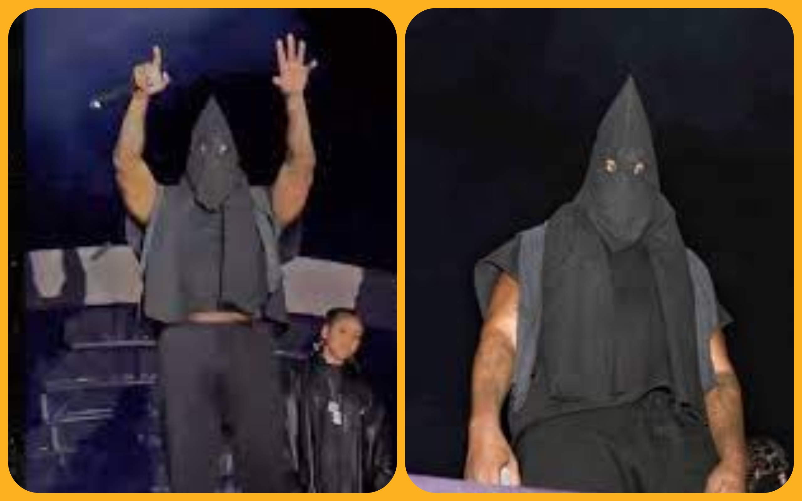 Kanye West Dons Black KKK Mask During ‘Vultures’ Listening Event