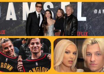 Millie Bobby Brown was joined by fiancé Jake Bongiovi and his parents Jon Bon Jovi and Dorothea Bongiovi at the NYC premiere of her movie “Damsel,”