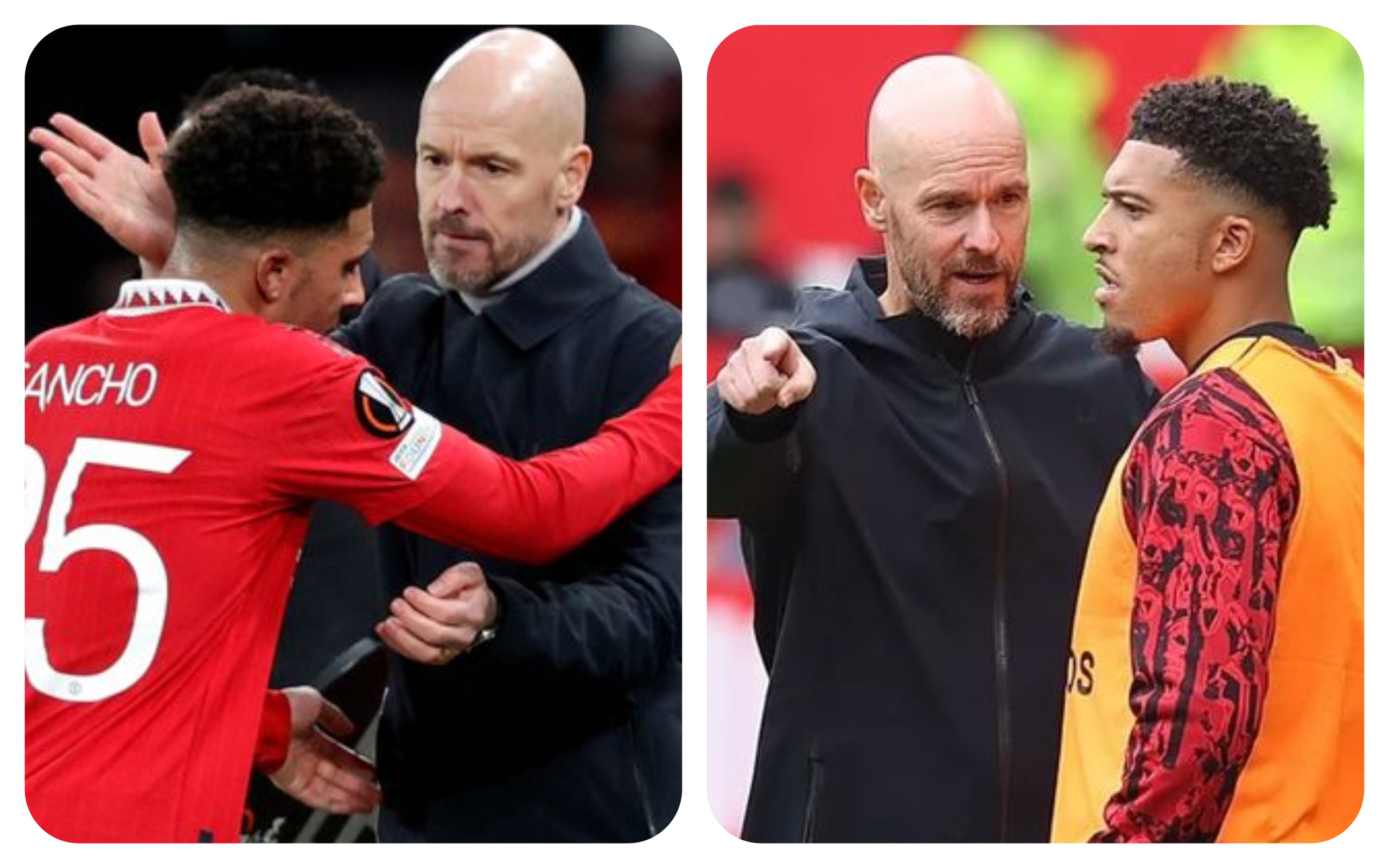 jadon sancho and erik ten hag