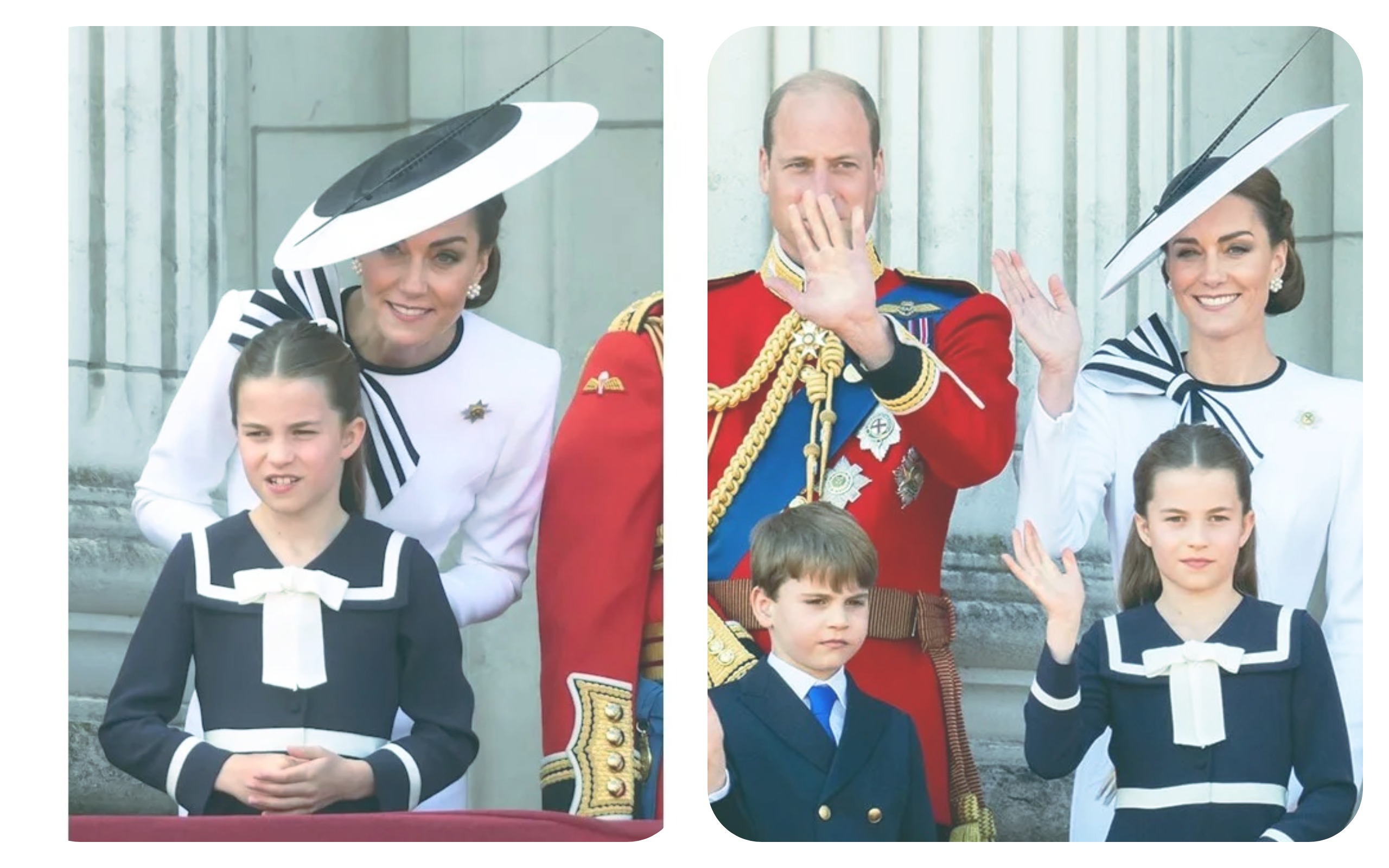 威廉王子、路易王子、凯特·米德尔顿、夏洛特公主