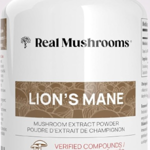 Real Mushrooms Lion’s Mane Capsules - Organic Lions Mane Mushroom Extract for Cognitive Function & Immune Support - Brain Mushroom Supplements for Memory and Focus - Vegan, 300 Caps