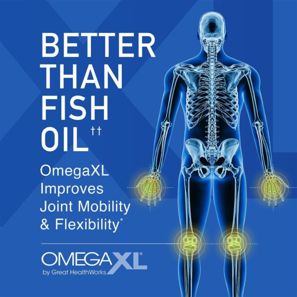 Omega XL 60ct by Great HealthWorks: Small, Potent, Joint Pain Relief - Omega-3