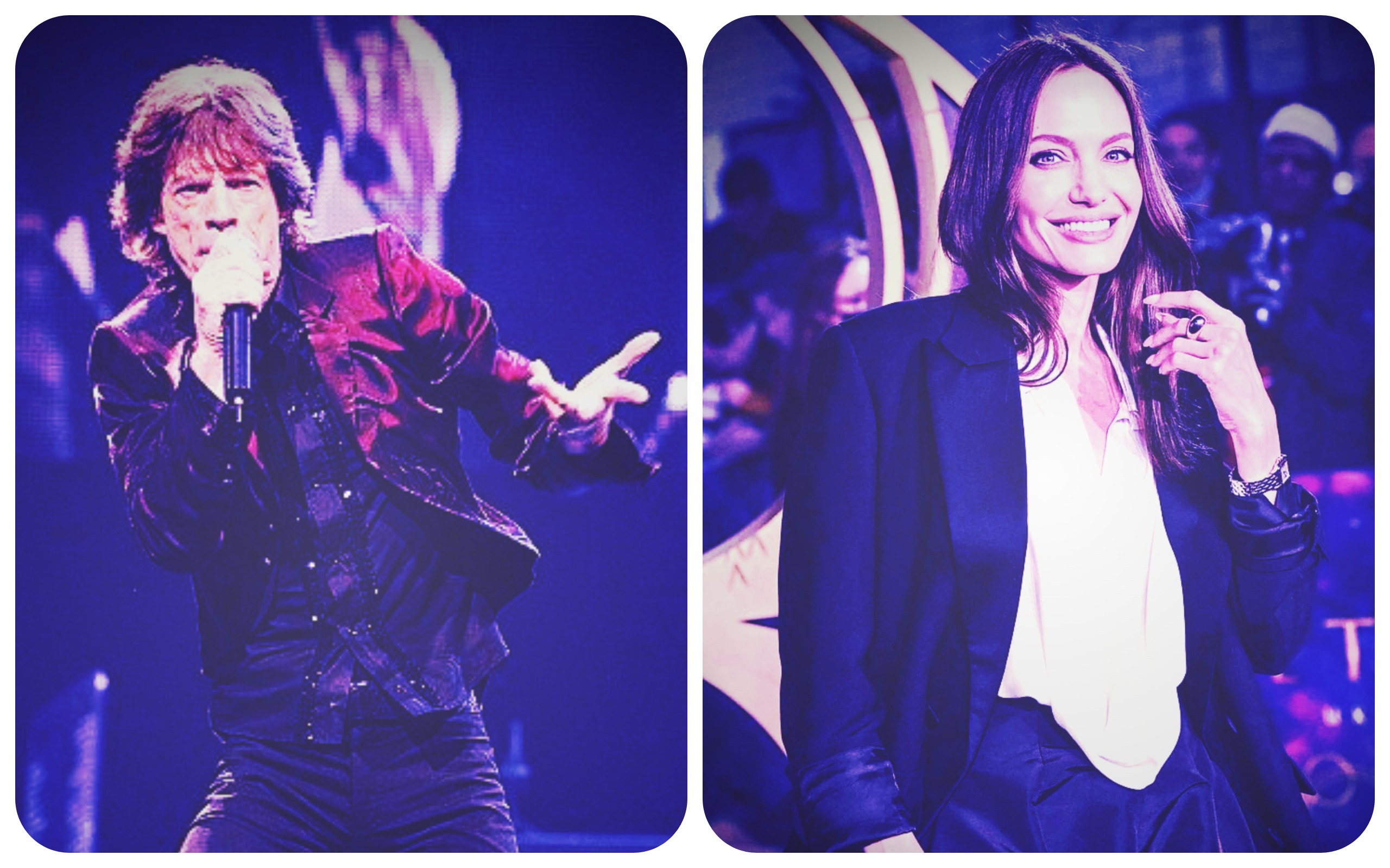 Angelina Jolie and Mick Jagger