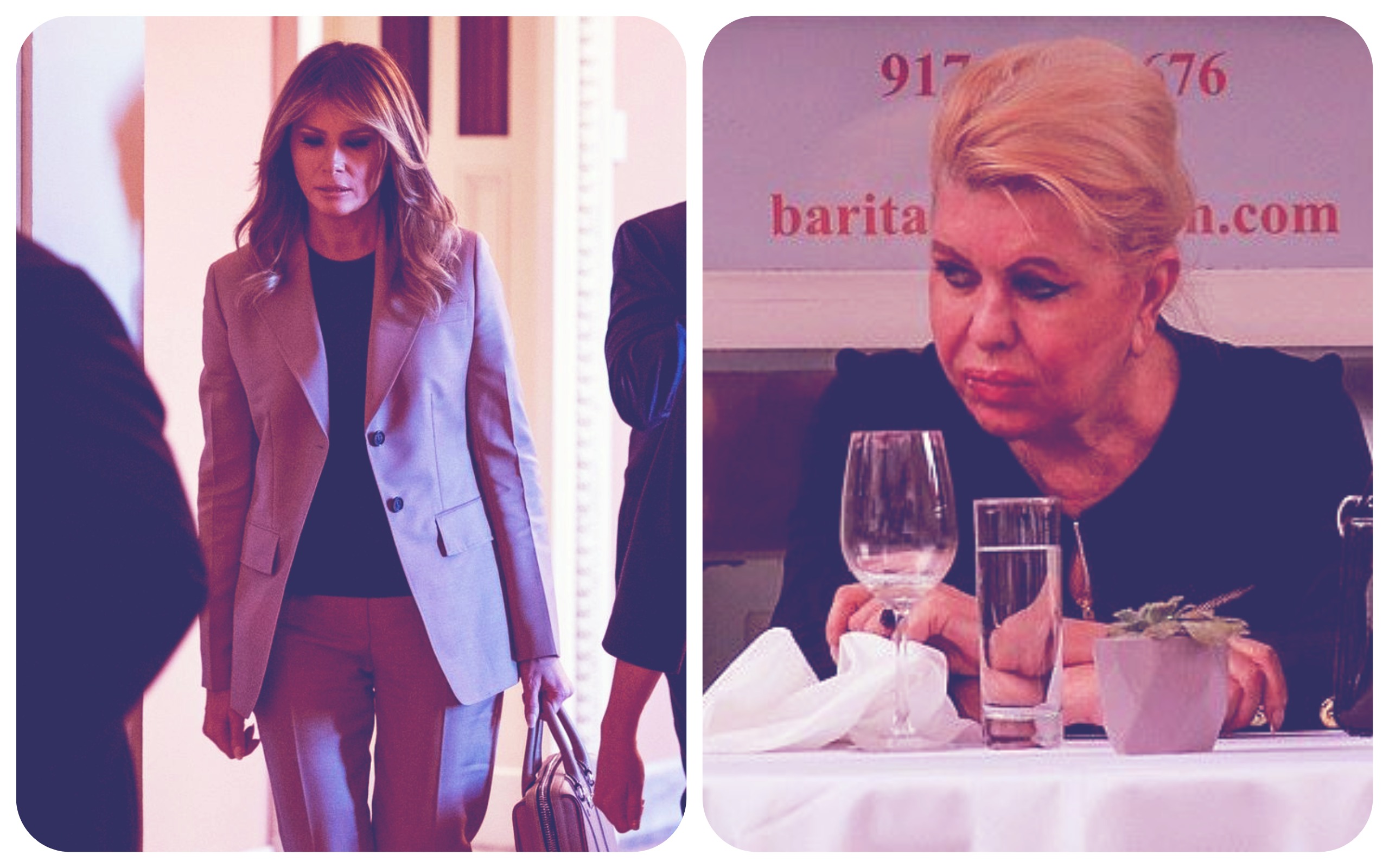 Ivana Trump and Melania Trump.