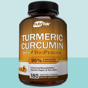 Turmeric Curcumin with BioPerine Black Pepper 95% Curcuminoids 1300mg 180 Caps